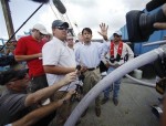 Louisiana Governor Bobby Jindal on a Vacuum Barge