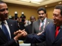 President Obama and el Presidente Chavez